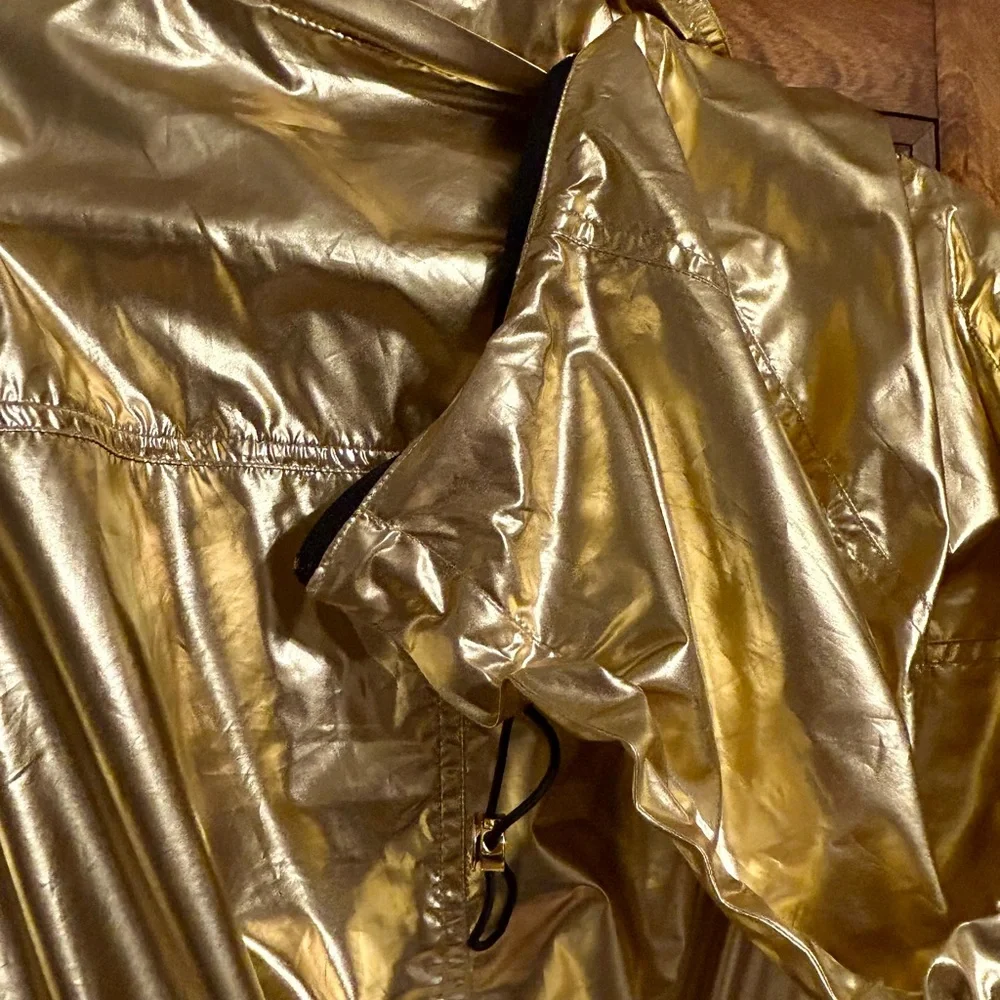 MICHAEL Michael Kors Metallic Gold Utility Jacket with detachable Hood - Picture 7 of 7